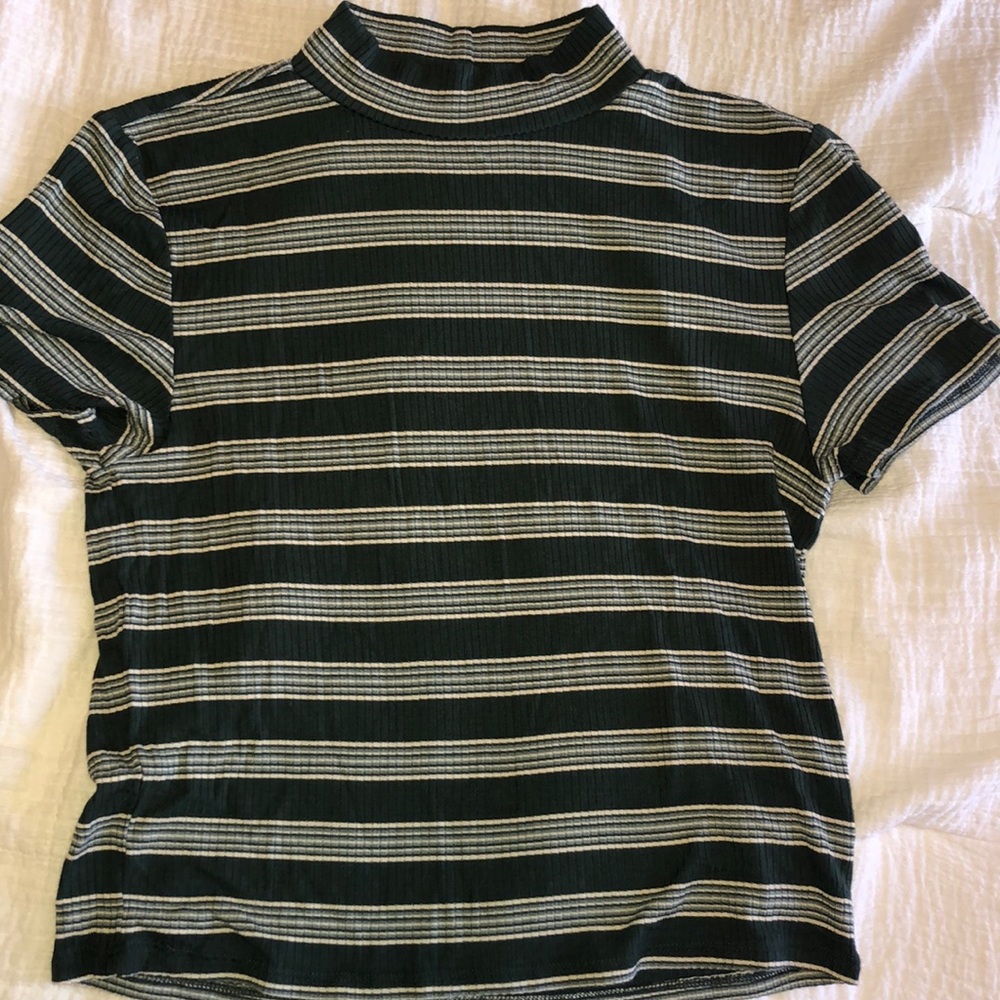 Mock Neck Ribbed Soft and Sexy Crop Top